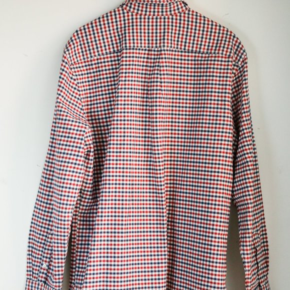 NWOT LEVI's Red Blue Checkered Print Button Up Casual Shirt XXL - Picture 7 of 8